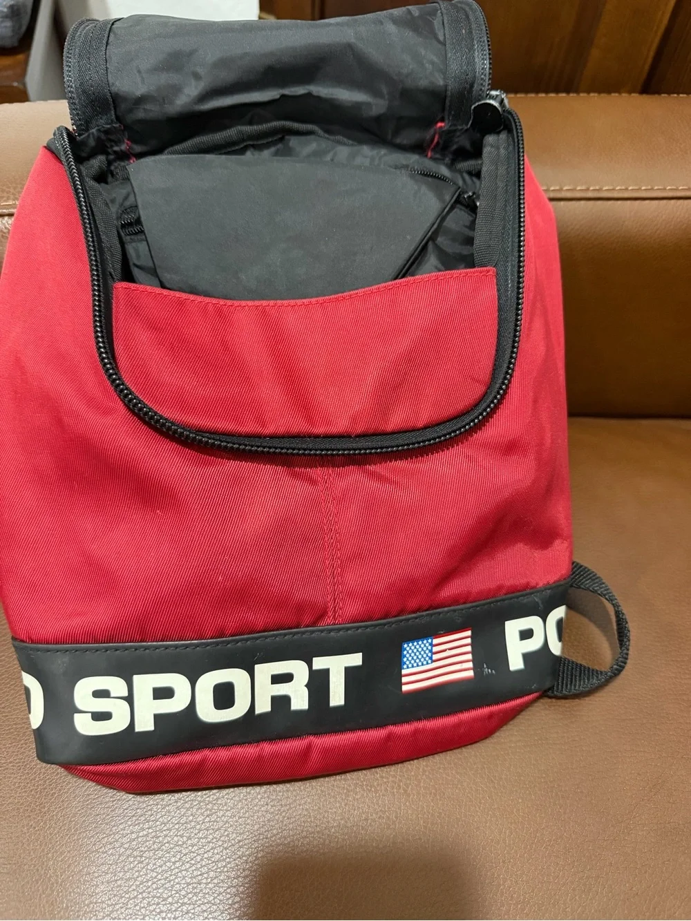 Ralph Lauren Polo Sport Red and Black Backpack